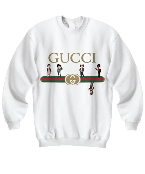 fake gucci sweatshirt with stranger things on it|gucci knock off shirts.